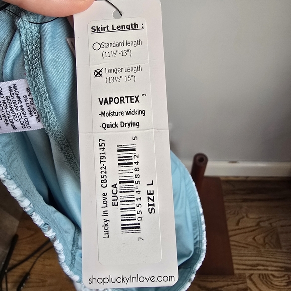 Lucky in Love New Hide Out Smocked Pleated Tennis Skirt Skort Womens SZ Large - Picture 7 of 8